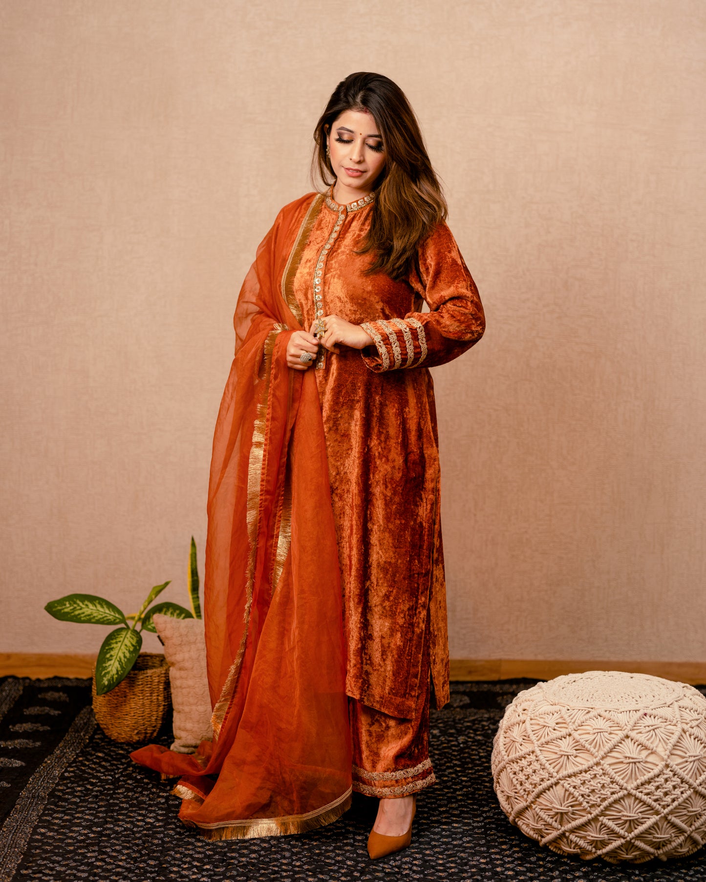 Meher Velvet Suit Set